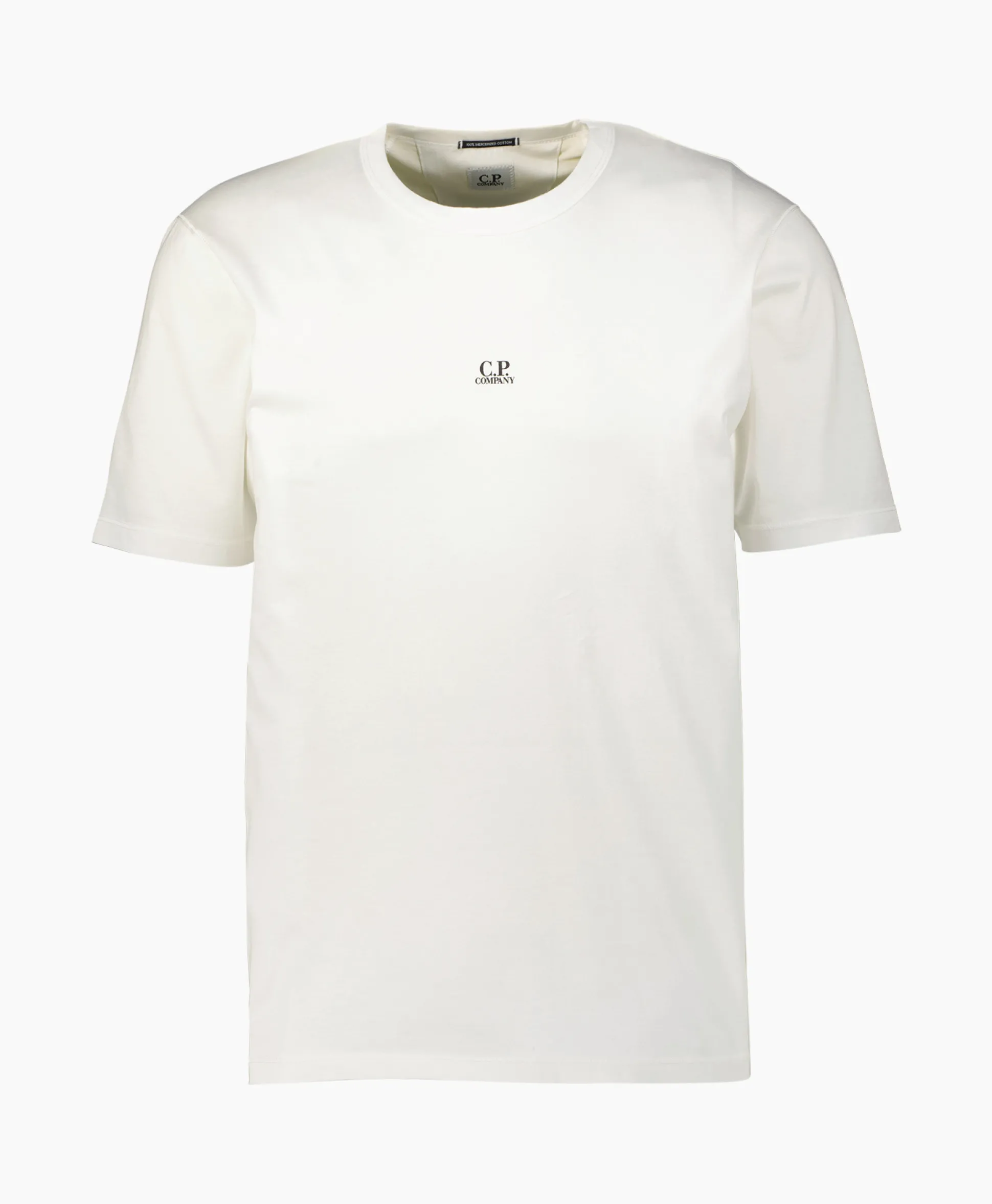Cp Company T-Shirt Mercerized Jersey Logo Wit