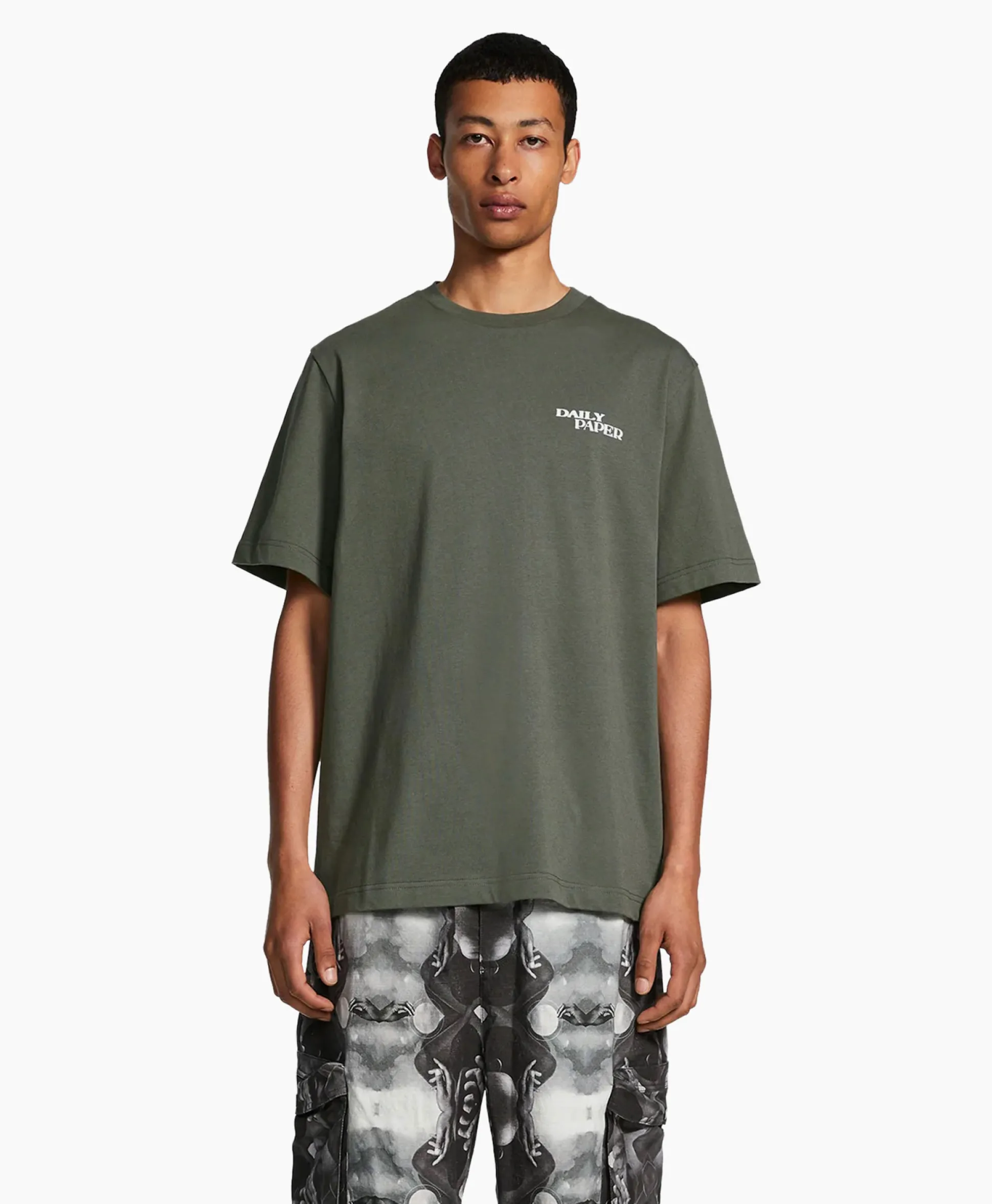 Daily Paper T-Shirt Korte Mouw Hand Donker Groen