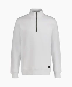 Denham Denham Logan Half Zip Sweat Ss Beige