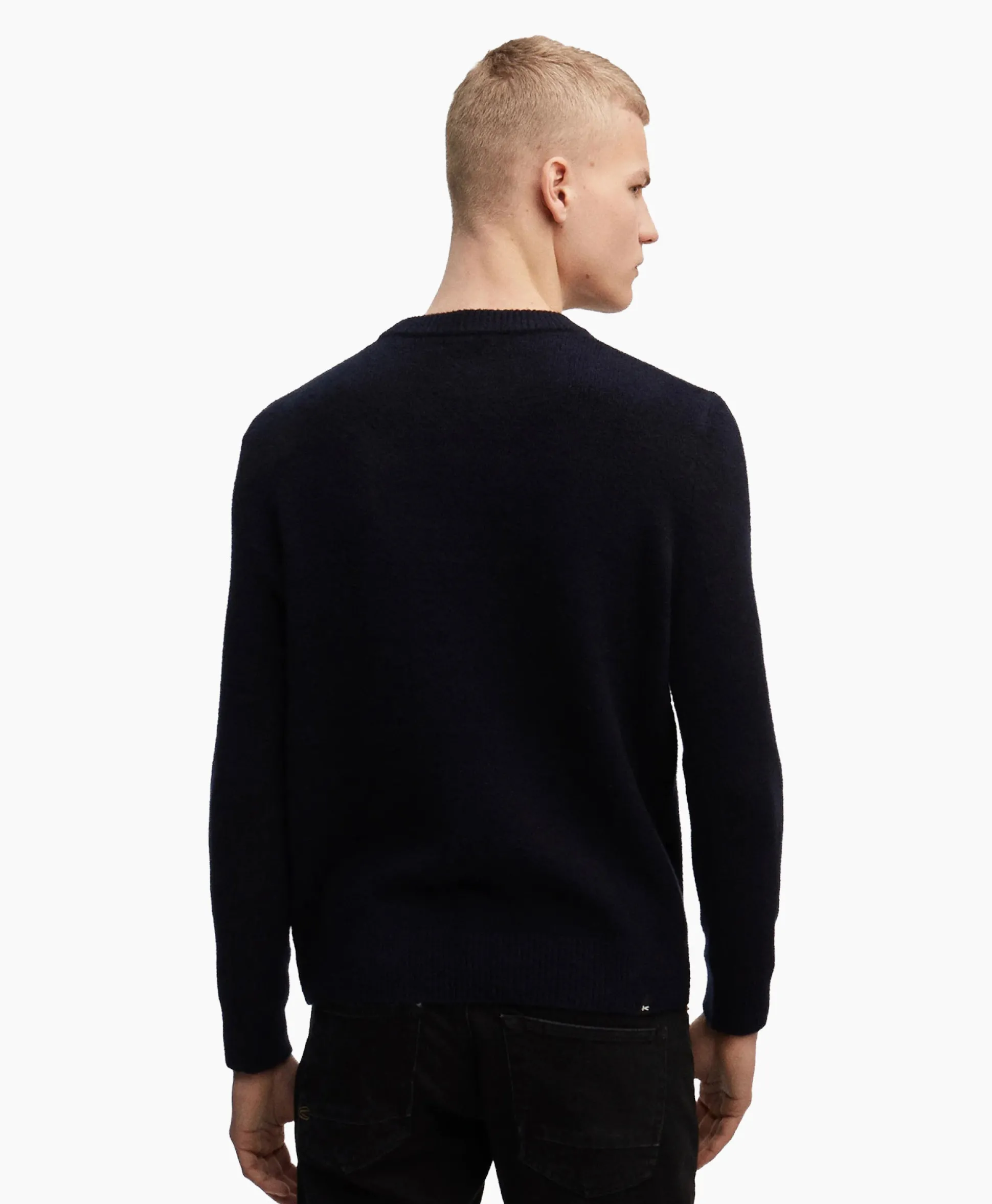 Denham Pullover Denham Knit Crew Cch Zwart