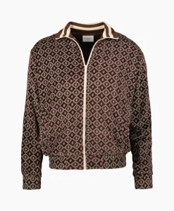 Drole De Monsieur Jack La Veste Survet' Velours Monogramme Bruin