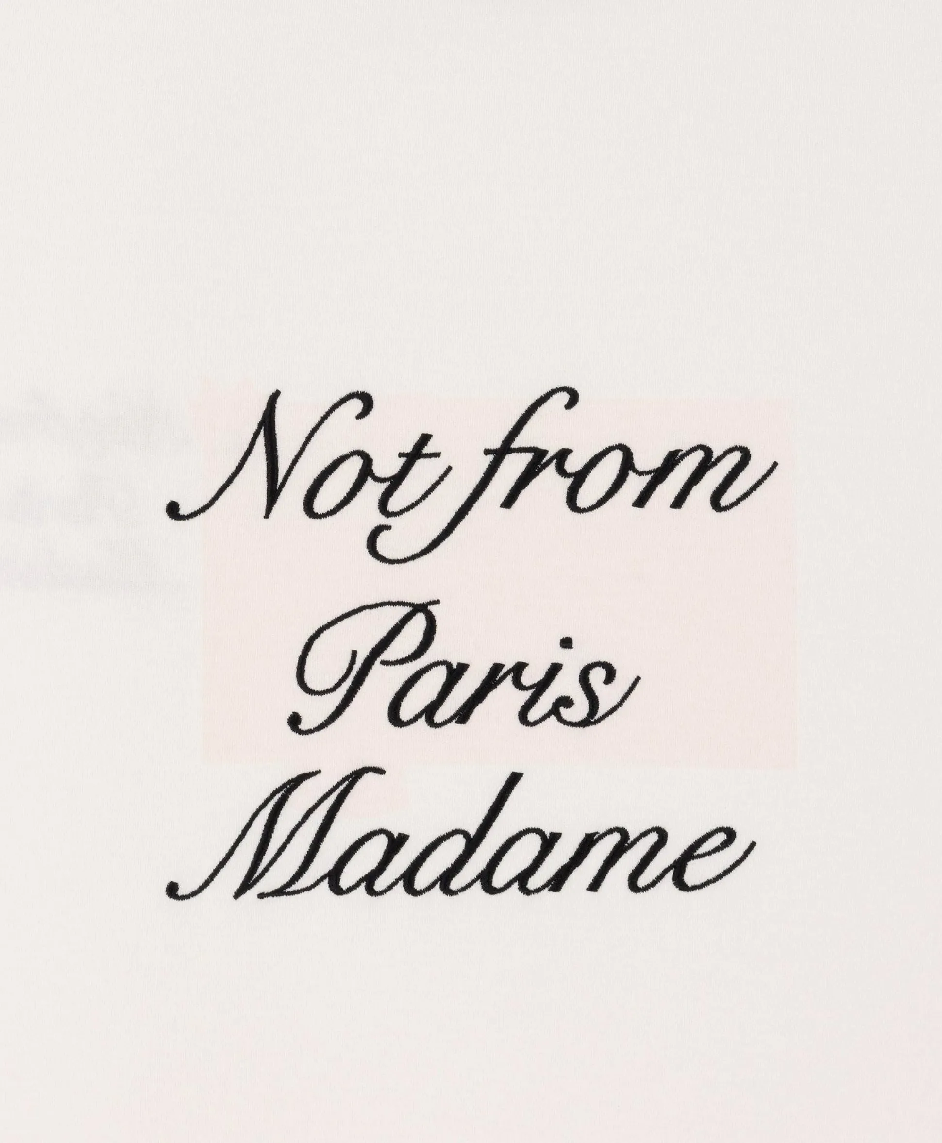 Drole De Monsieur Le T-Shirt Sloga Cursive Off White