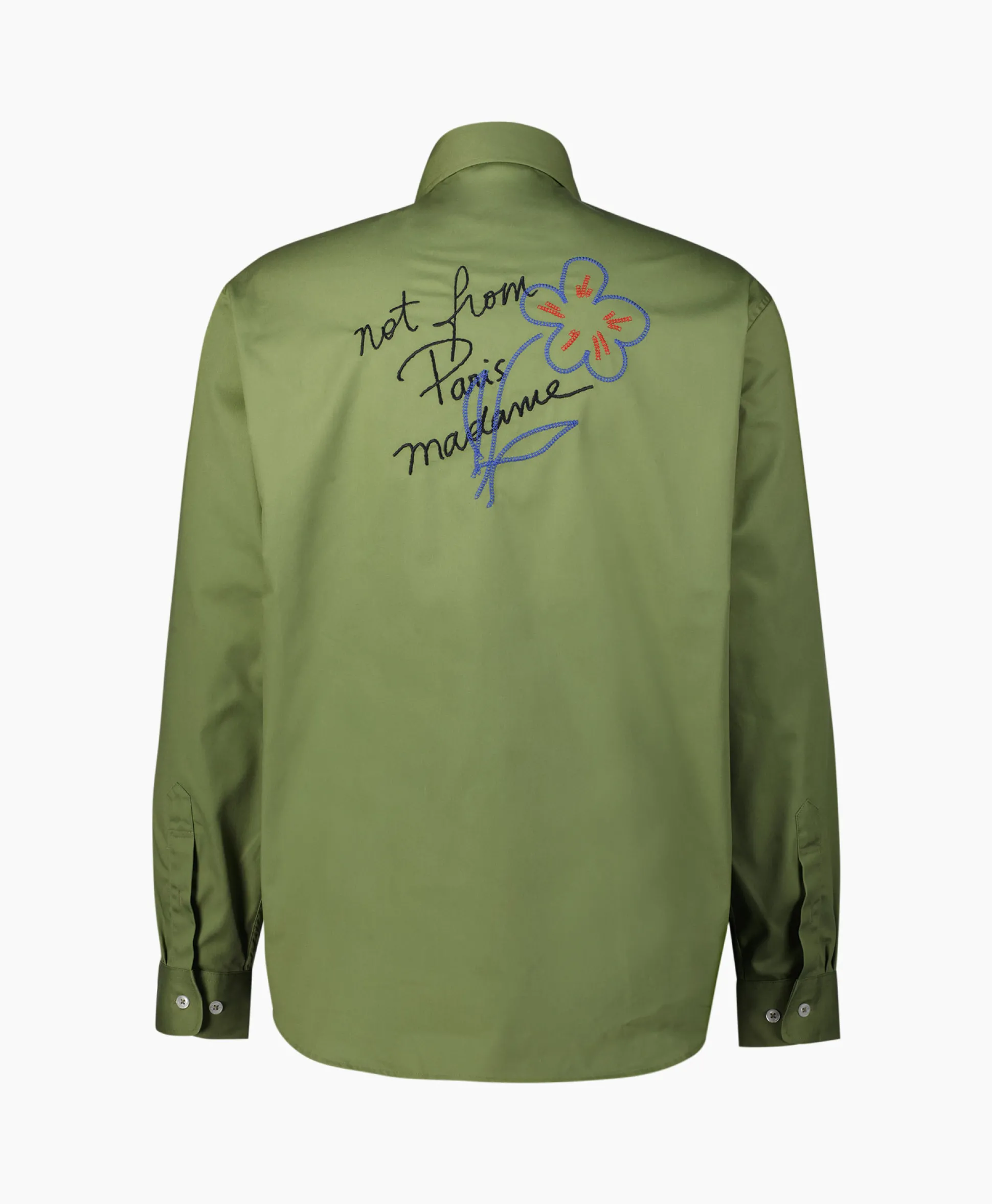 Drole De Monsieur Overhemd La Chemise Slogan Esquisse Khaki