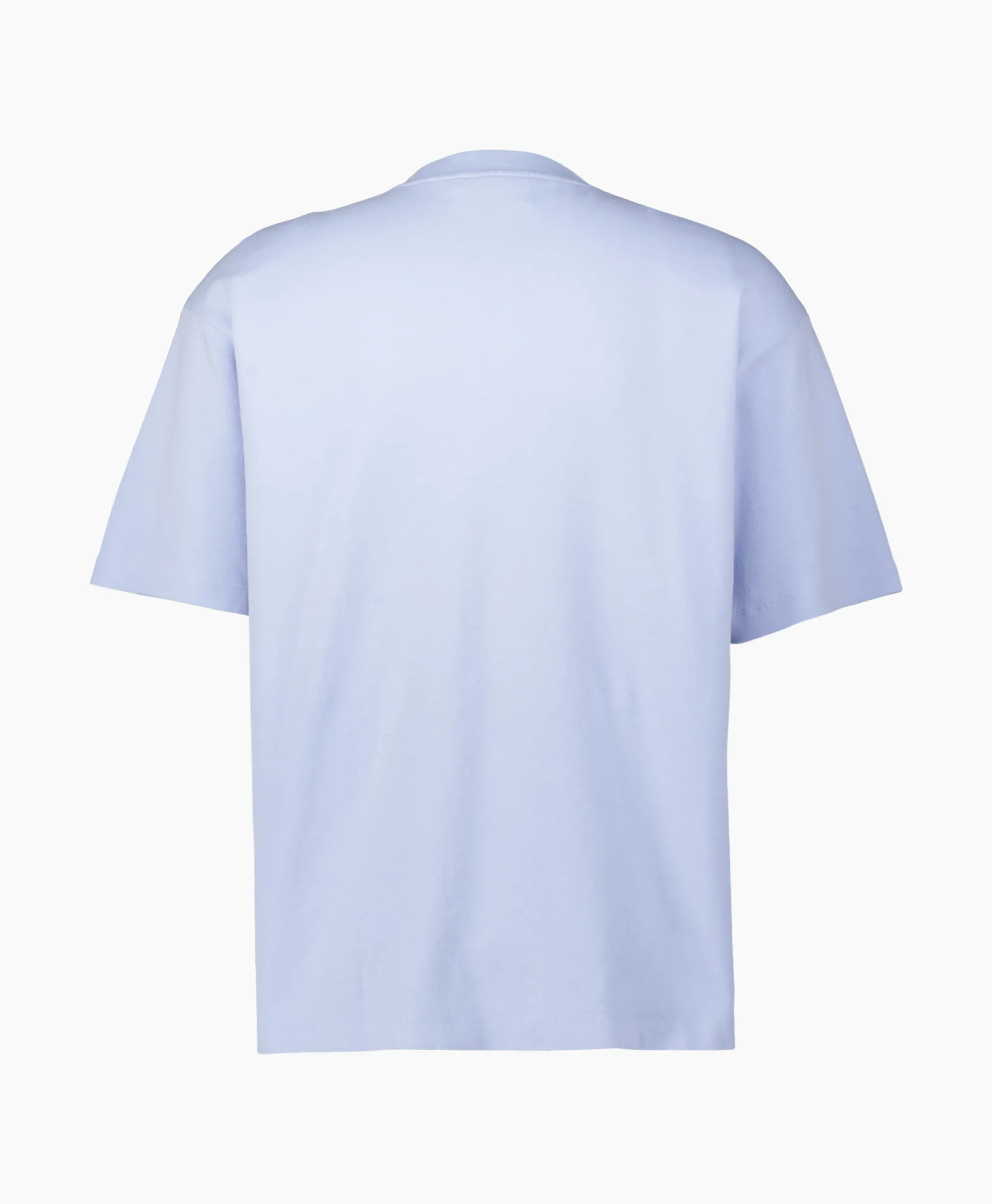 Drole De Monsieur T-Shirt Korte Mouw Slogan Licht Blauw
