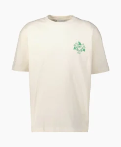 Drole De Monsieur T-Shirt Korte Mouw Blason Off White