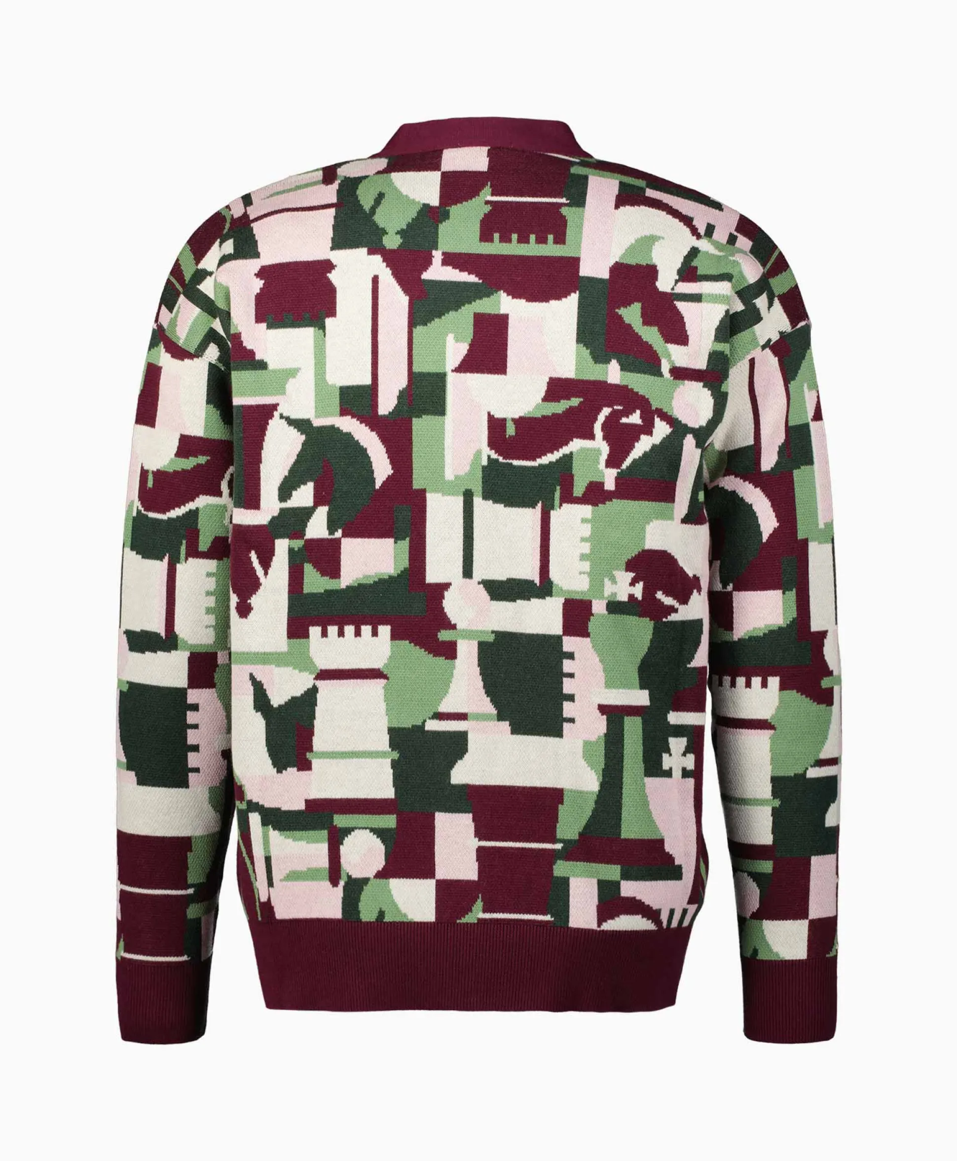 Drole De Monsieur Vest Le Cardigan Echecs Pink