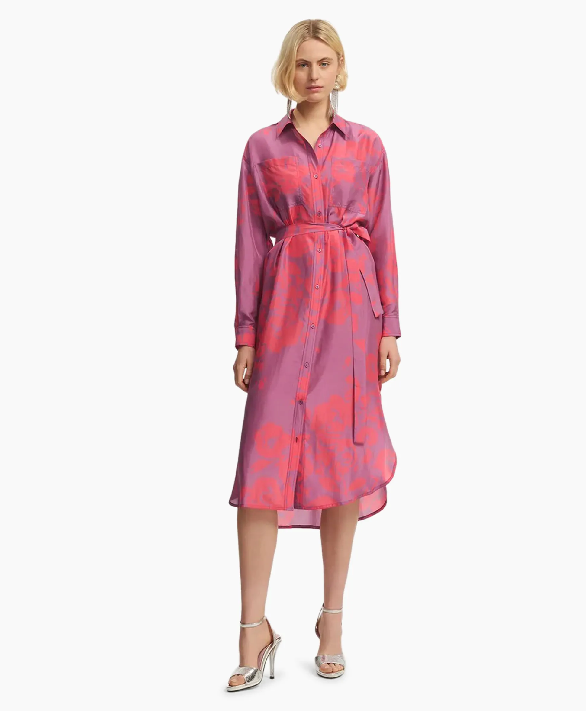 Essentiel Antwerp Mini Jurk Foxglove Pink