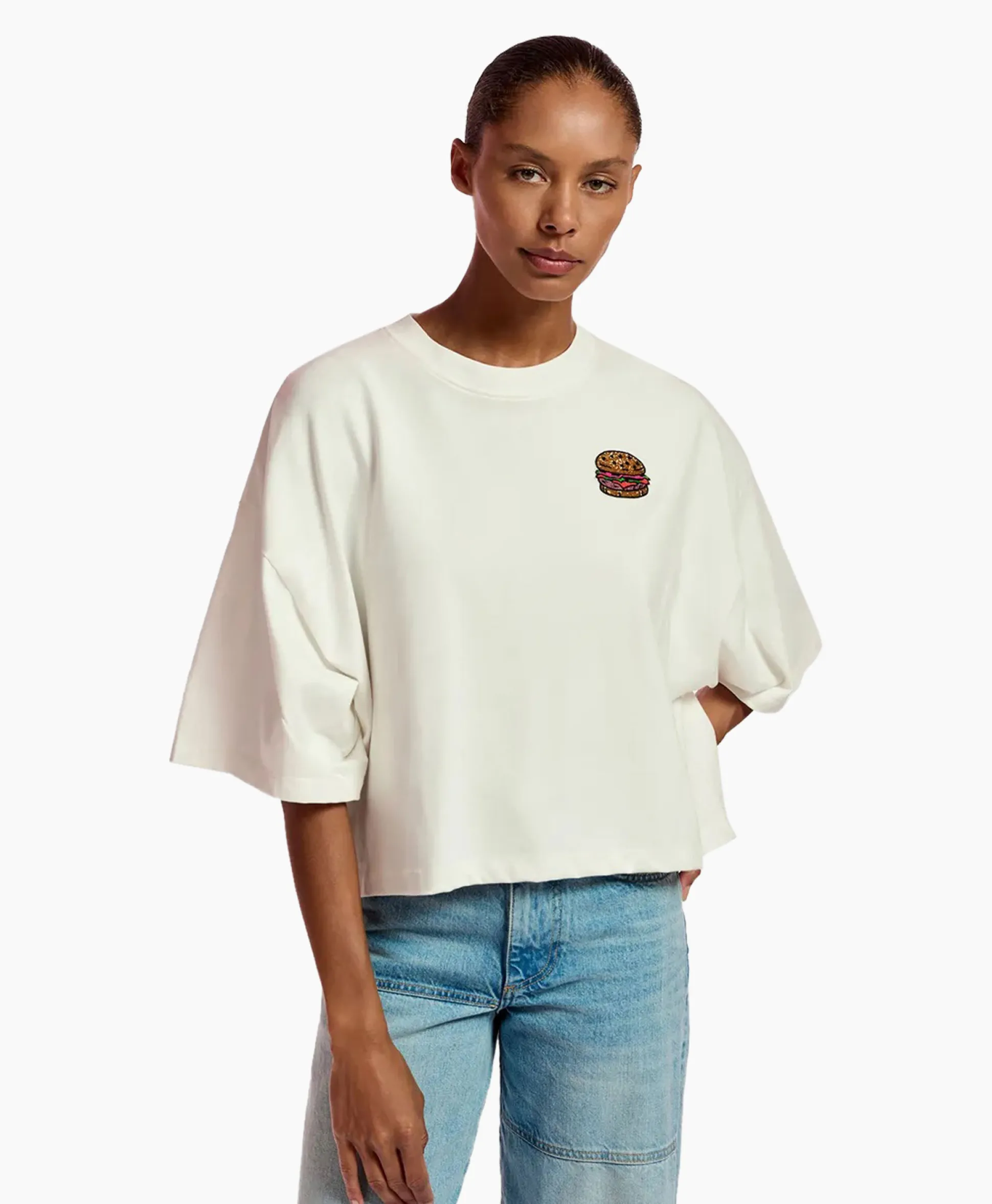 Essentiel Antwerp T-Shirt Korte Mouw Fuente Off White