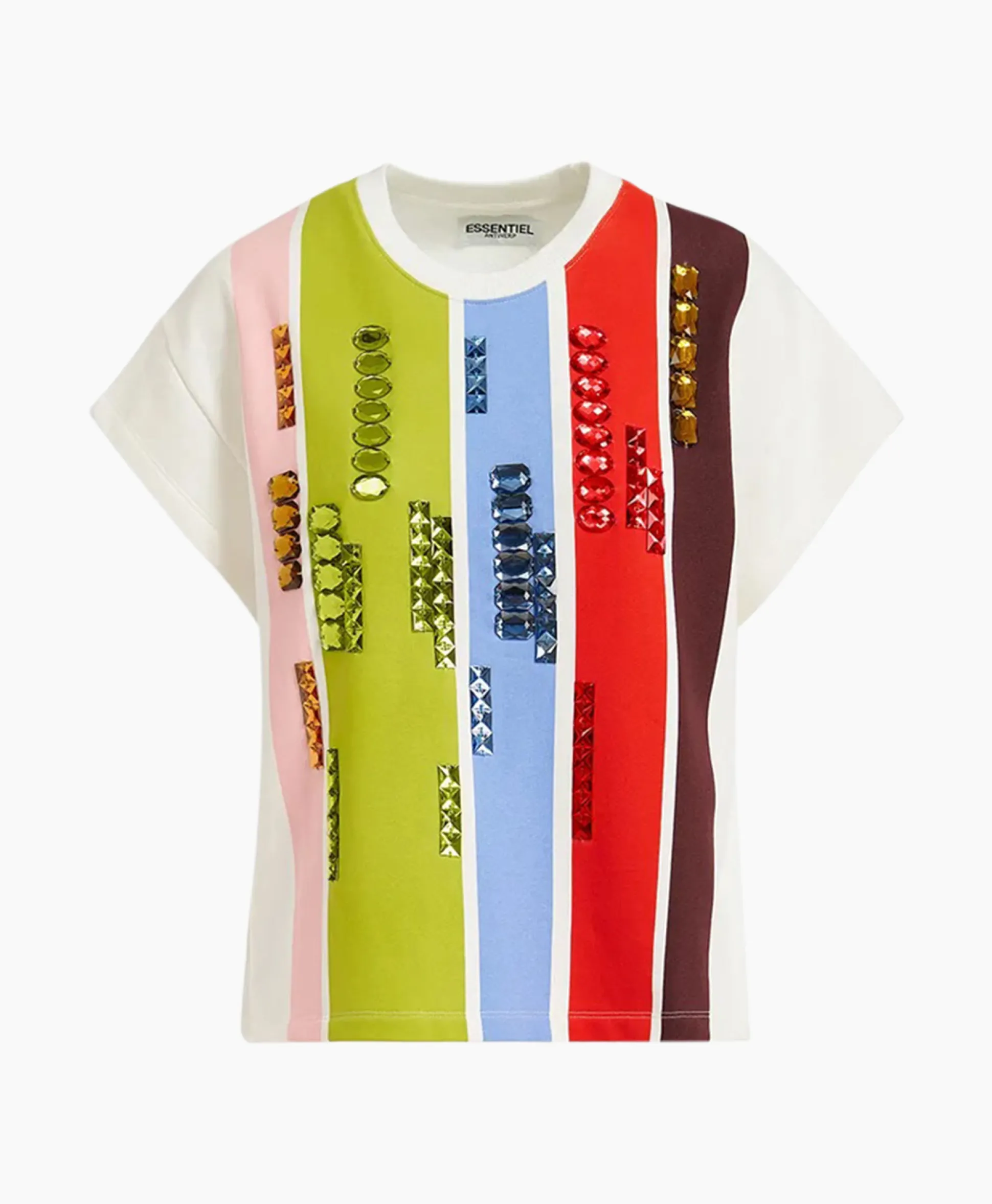 Essentiel Antwerp T-Shirt Korte Mouw Foam Off White