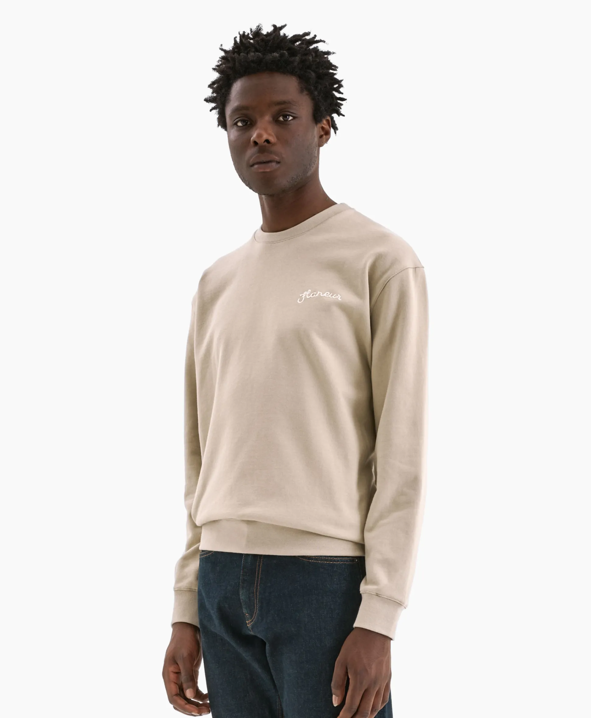 Flaneur Sweater Signature Beige