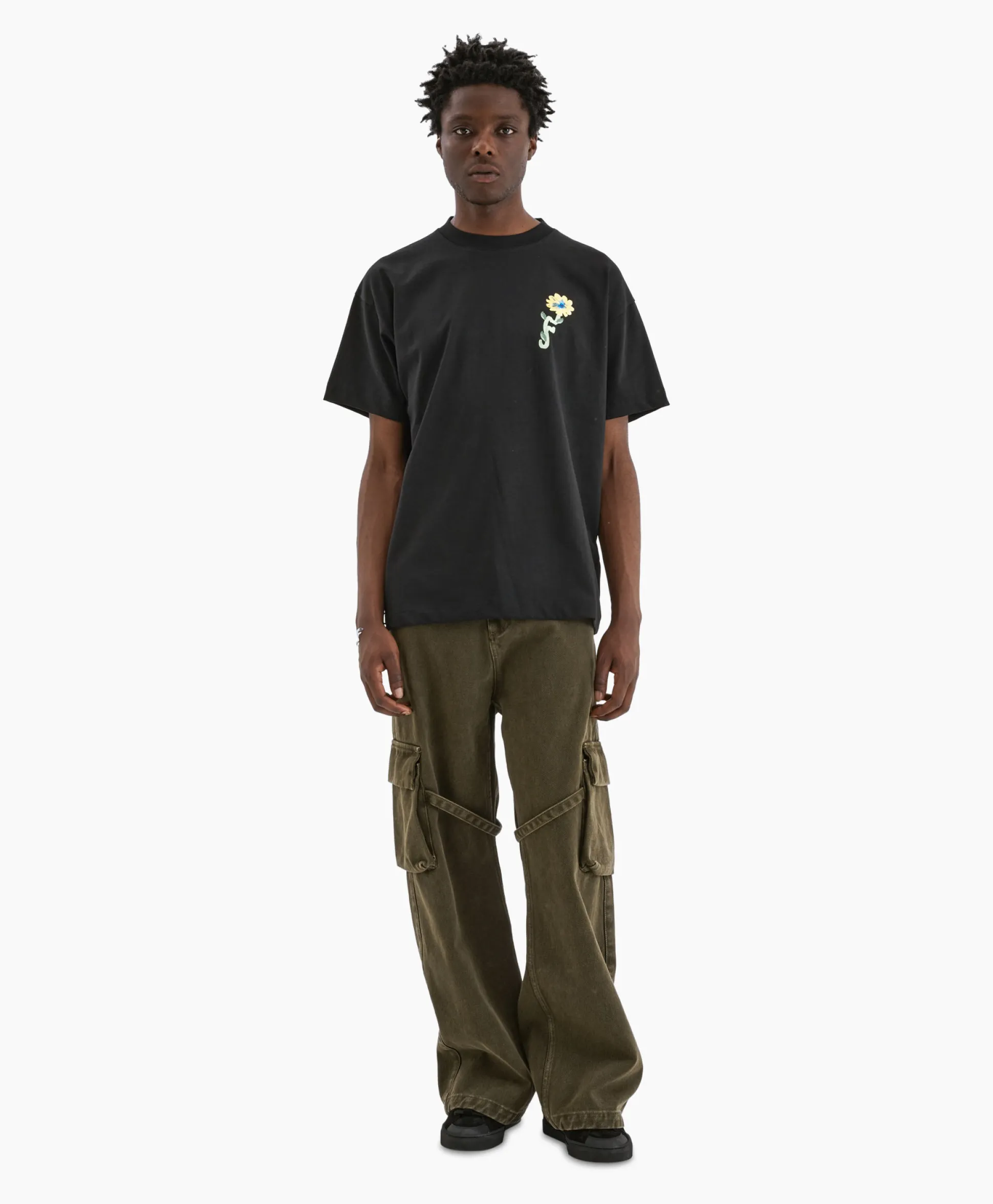 Flaneur T-Shirt Korte Mouw Tortuous Zwart