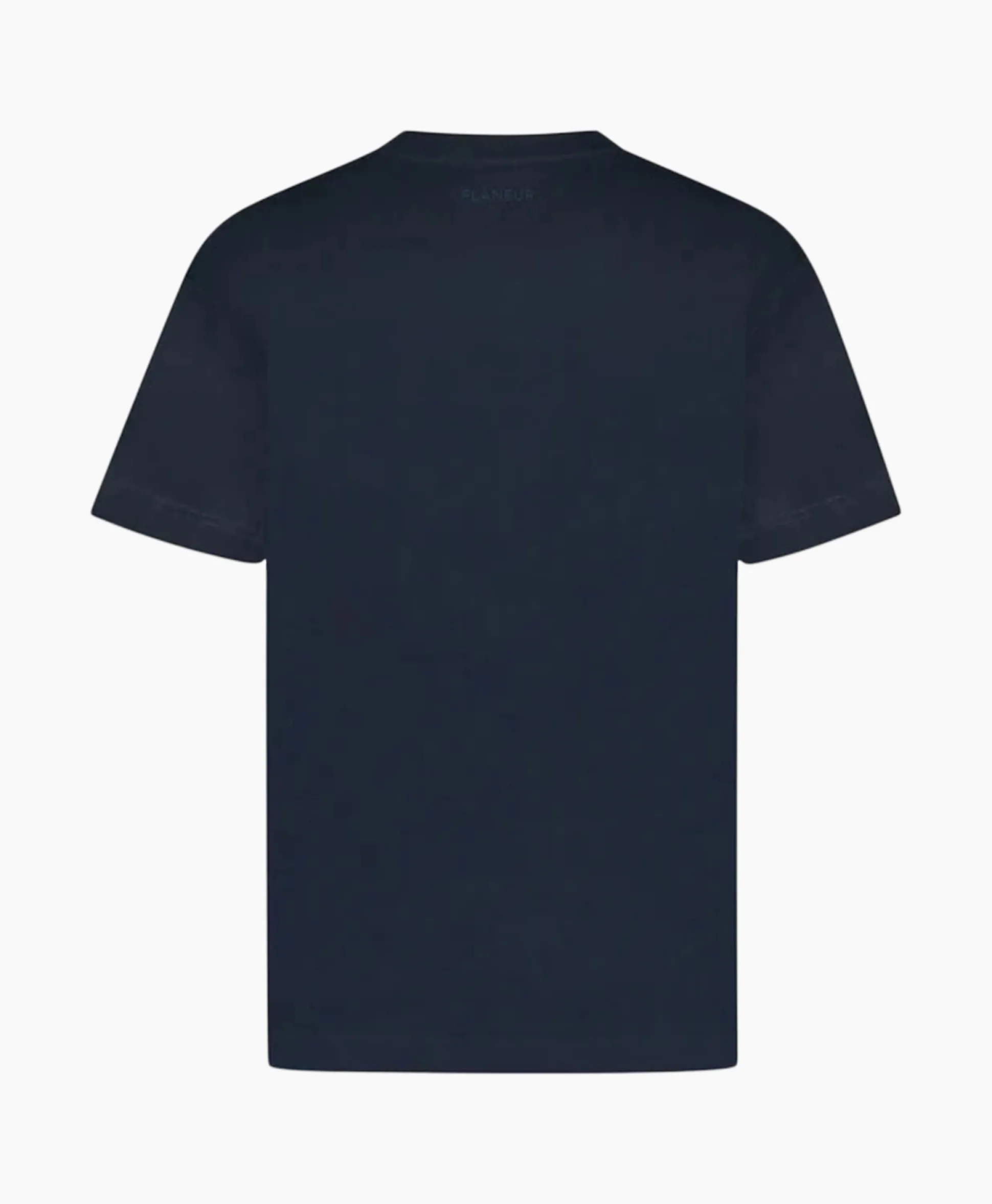Flaneur T-Shirt Korte Mouw Signature Donker Blauw