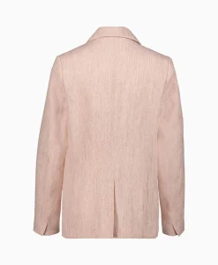 Forte_Forte Blazer Linen Lurex Micro Herringbone Boxy Rose