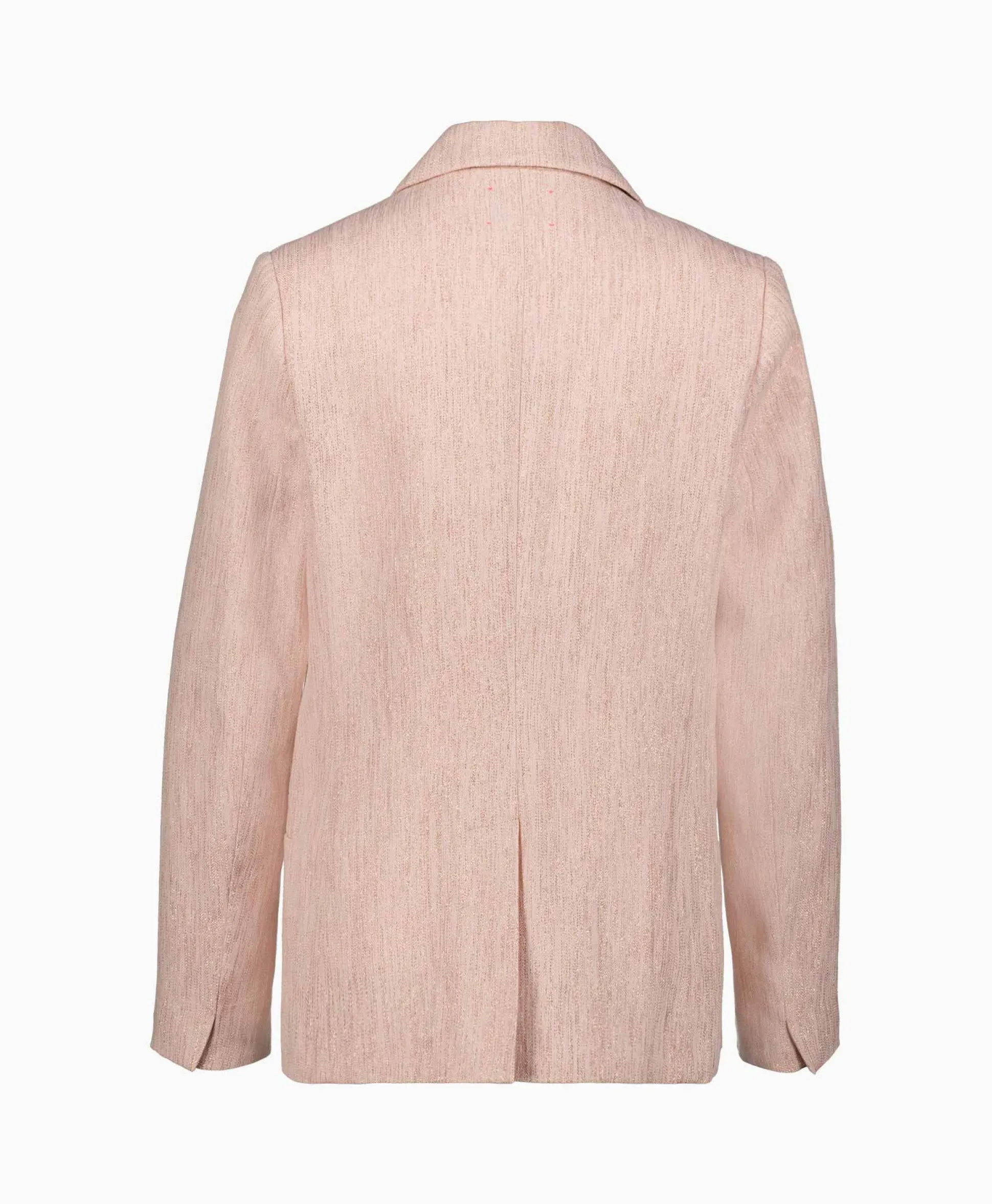 Forte_Forte Blazer Linen Lurex Micro Herringbone Boxy Rose