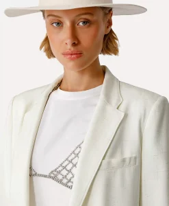 Forte_Forte Blazer Tweed Viscose Silk Jacket Off White