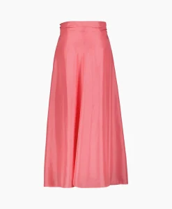 Forte_Forte Midi Rok Habotai Silk Roze