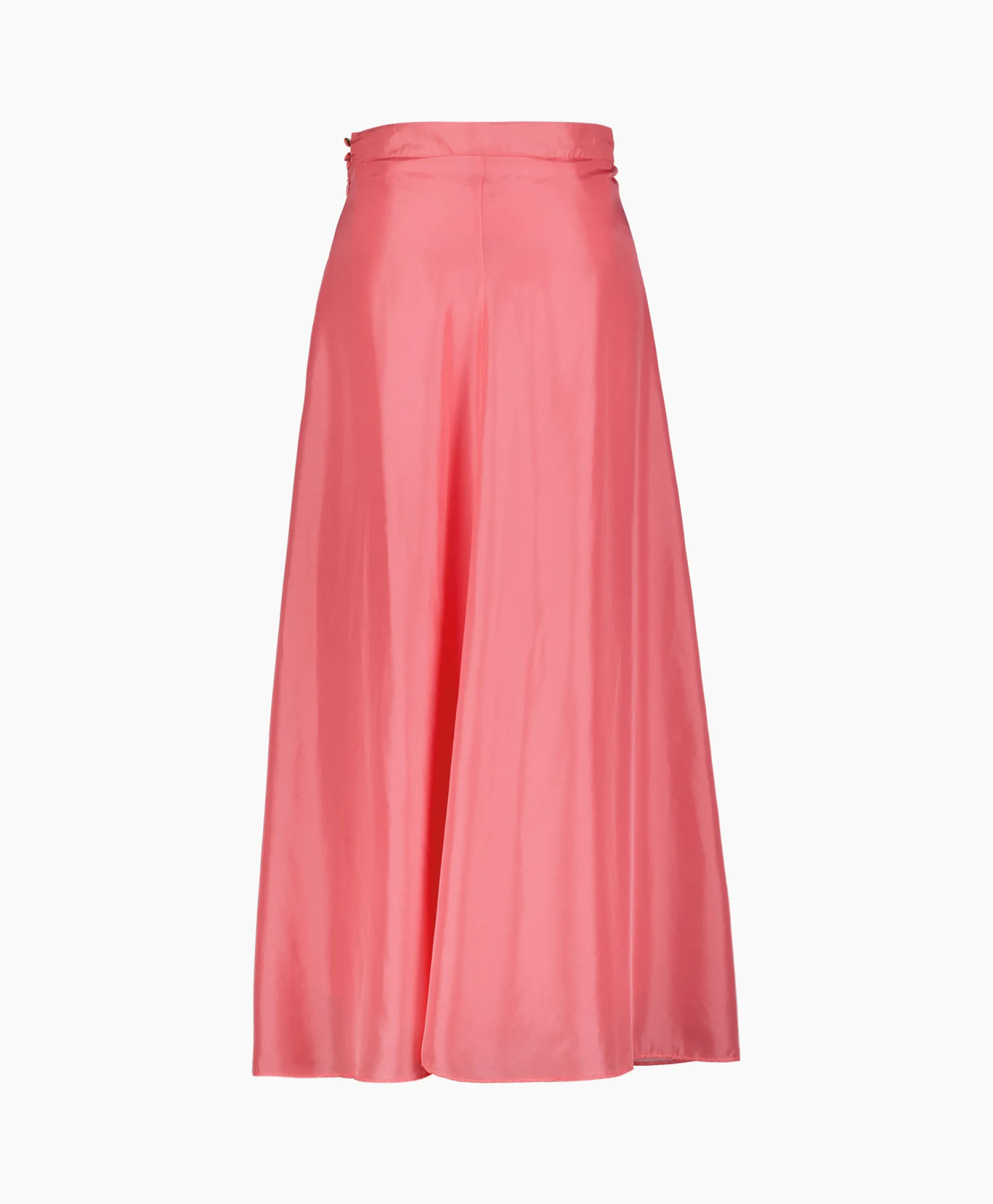 Forte_Forte Midi Rok Habotai Silk Roze