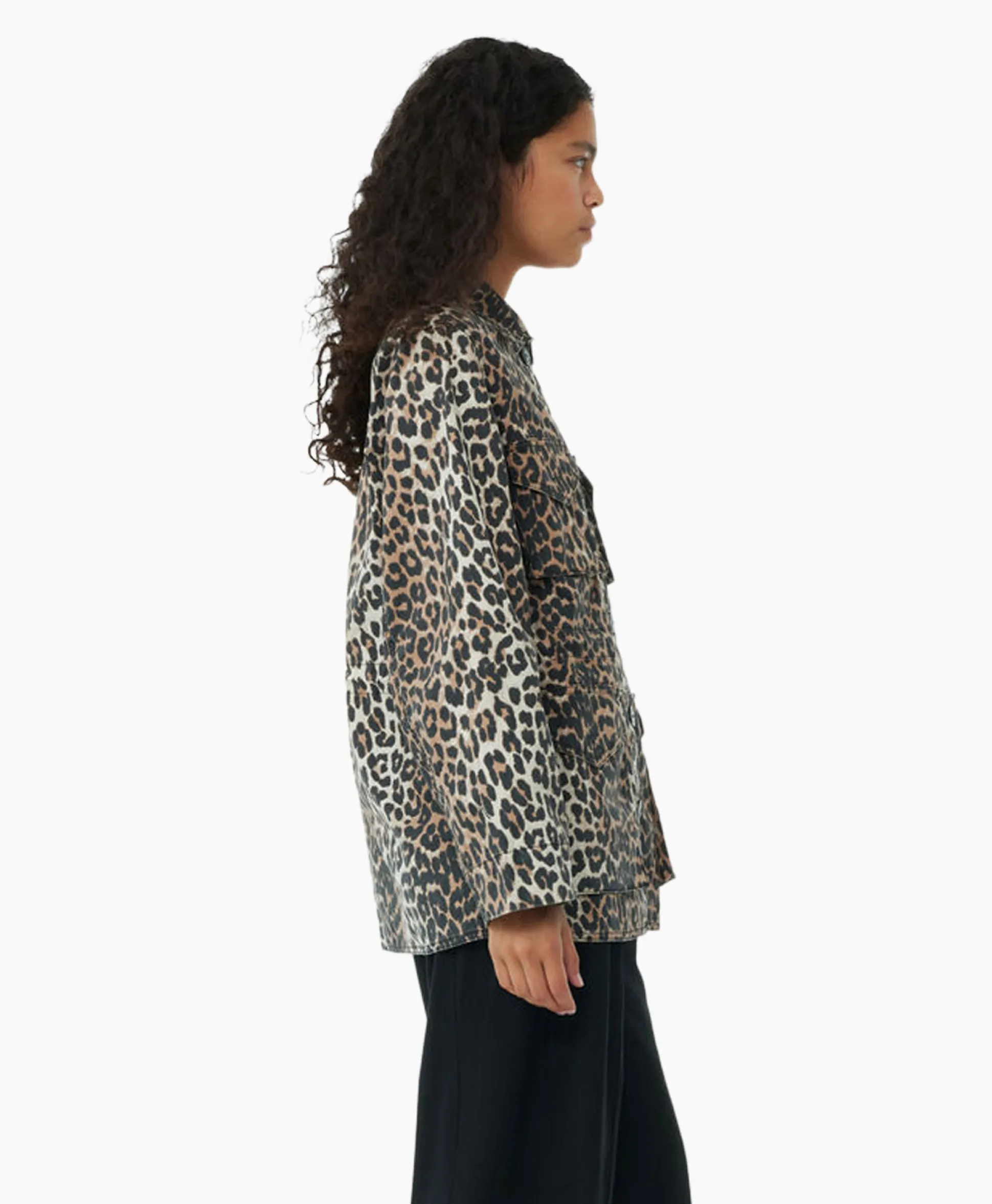 Ganni Jack Washed Cotton Canvas Bruin