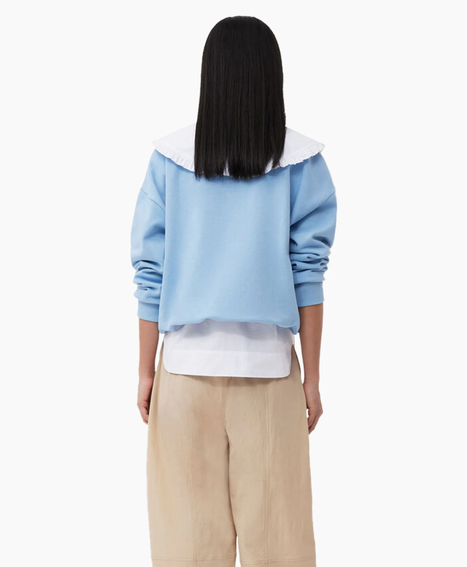 Ganni Pullover Isoli Oversized Blauw