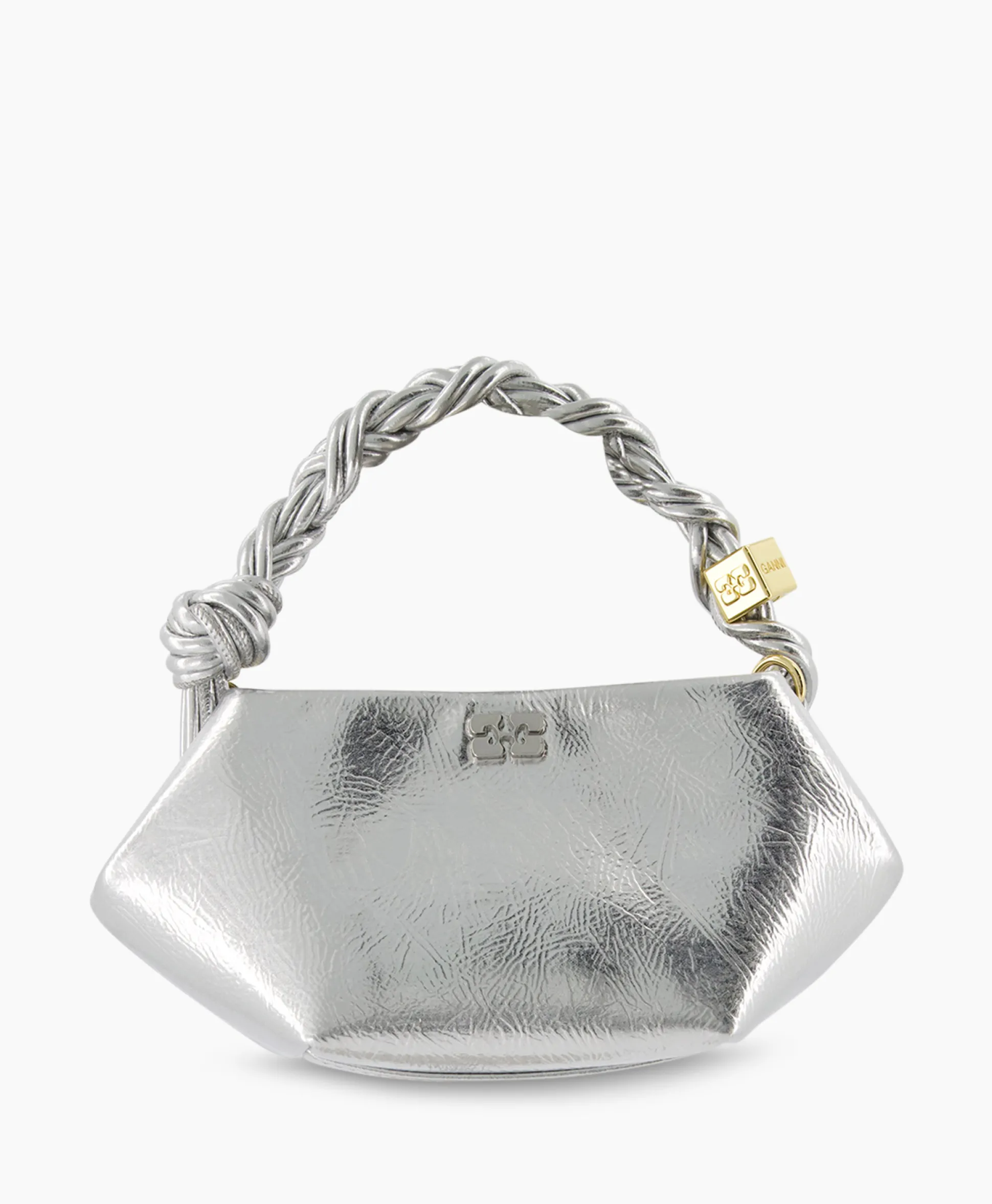 Ganni Schouder / Hand Tas Ganni Bou Mini Zilver