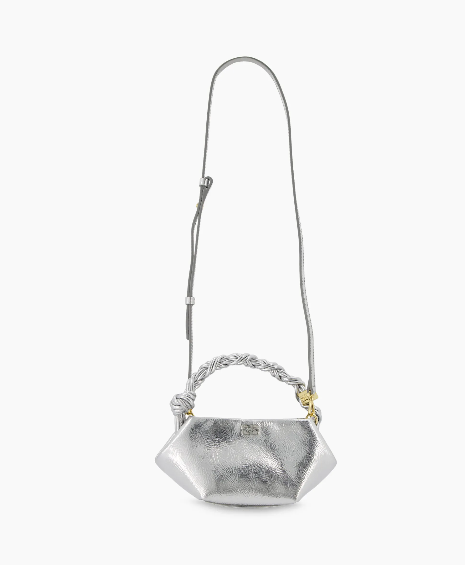 Ganni Schouder / Hand Tas Ganni Bou Mini Zilver