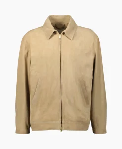 Golden Goose Jack Journey M's Full Zip Coach Waxed Leather Taupe
