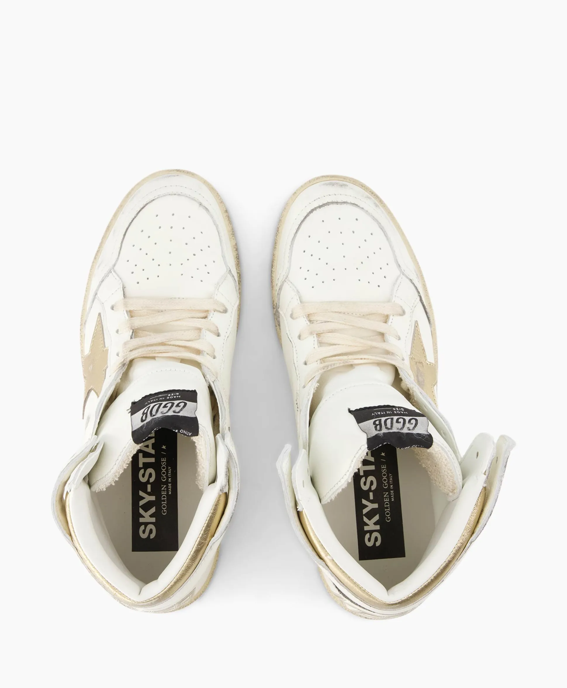 Golden Goose Sneaker Sky Star Nappa Upper Laminated Wit