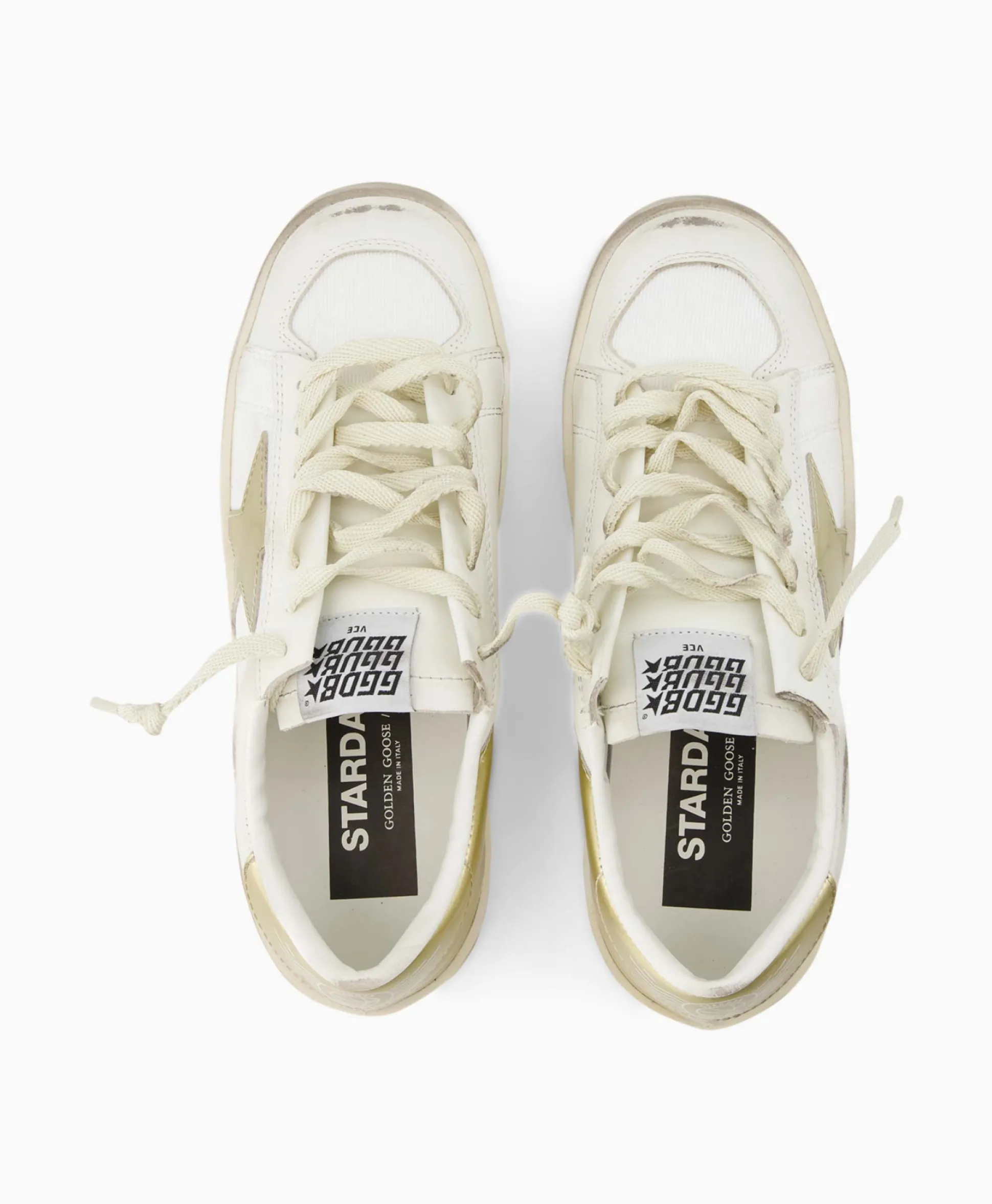 Golden Goose Sneaker Stardan Leather Mirrored Star Wit