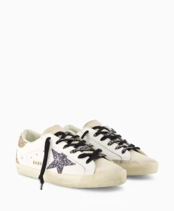 Golden Goose Sneaker Super-Star Leather Upper Glitter Star Off White