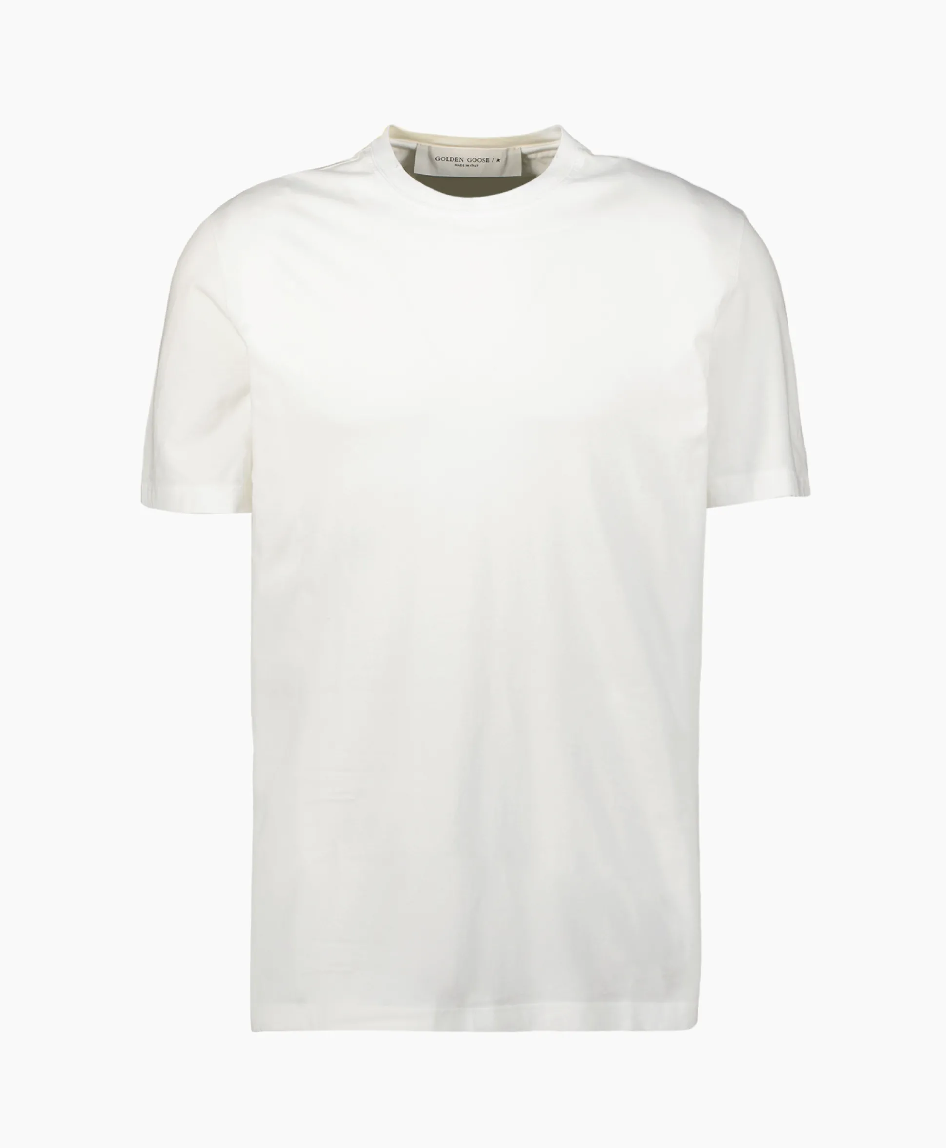 Golden Goose T-Shirt Korte Mouw Golden M's Regular Distressed Off White