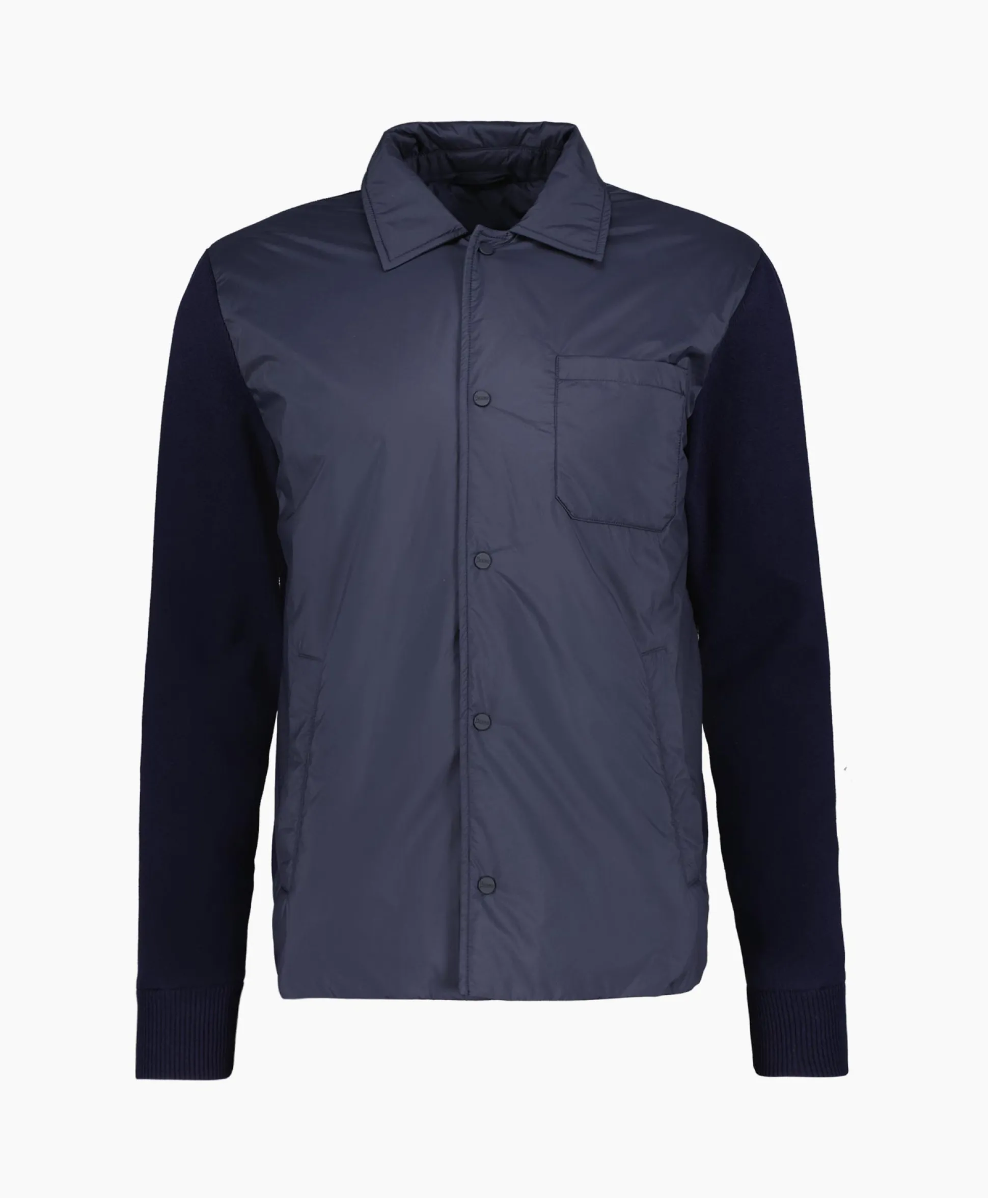 Herno Jack Camicia In Nuage Imbottito E Mag Donker Blauw