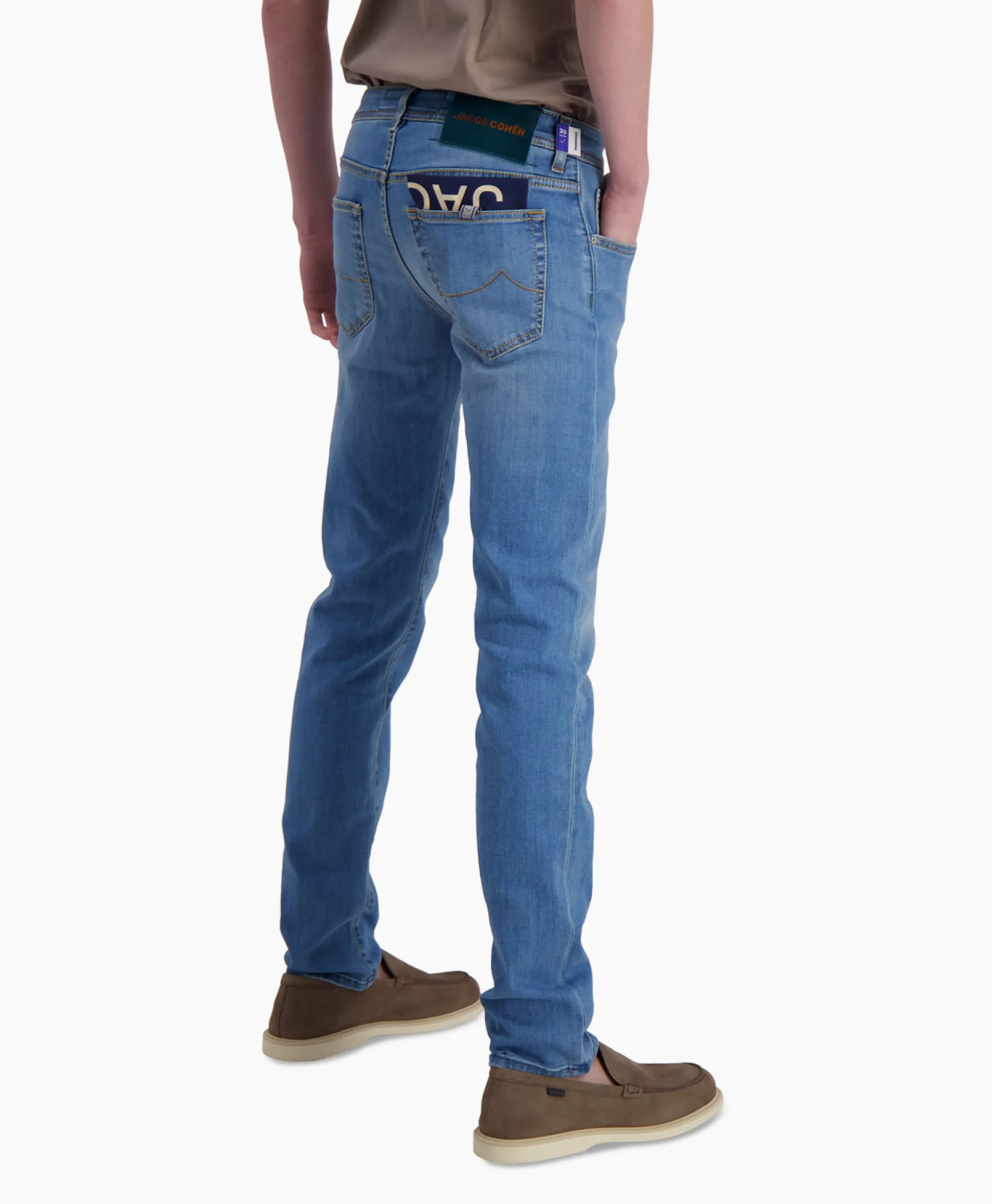 Jacob Cohen Jeans 5 Pkt Super Slim Fit Nick Midden Blauw