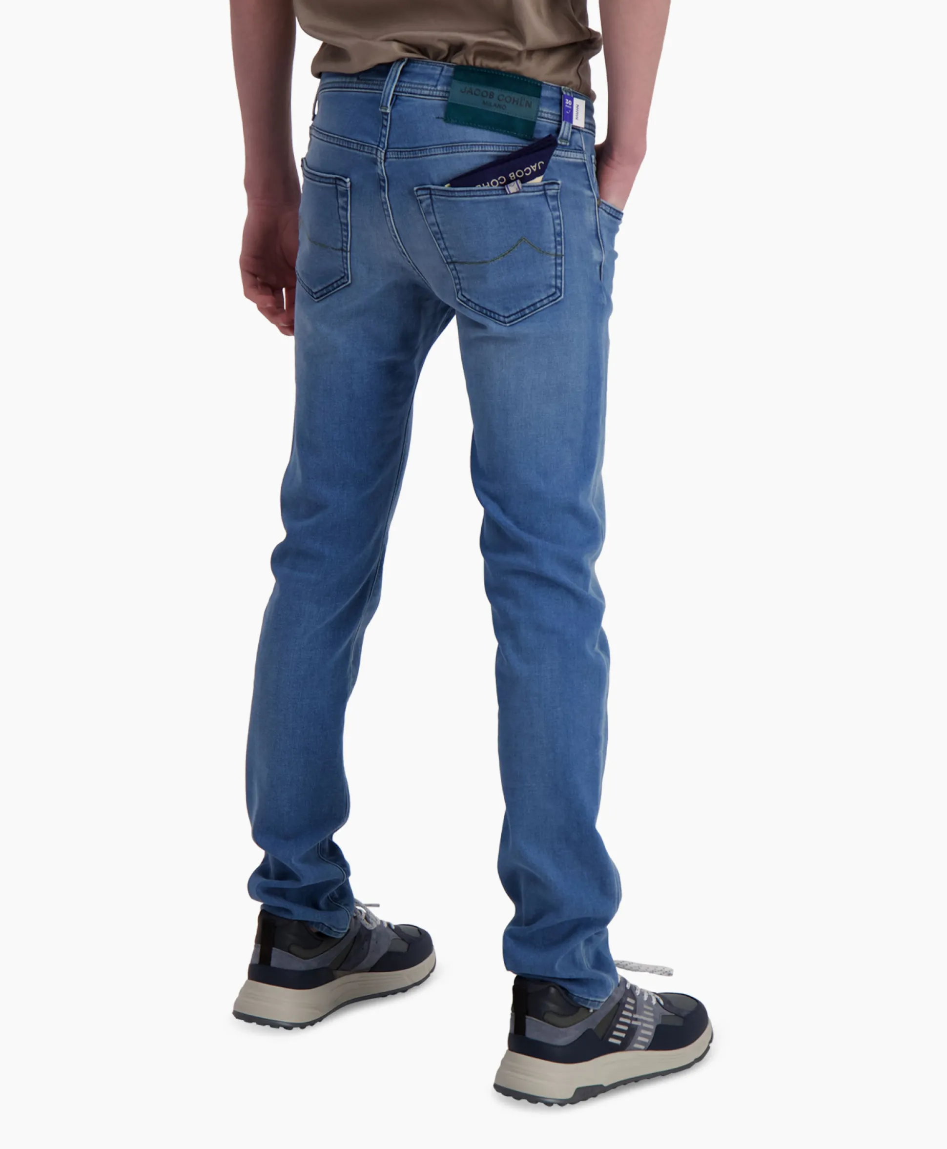 Jacob Cohen Jeans 5 Pkt Super Slim Fit Nick Donker Blauw