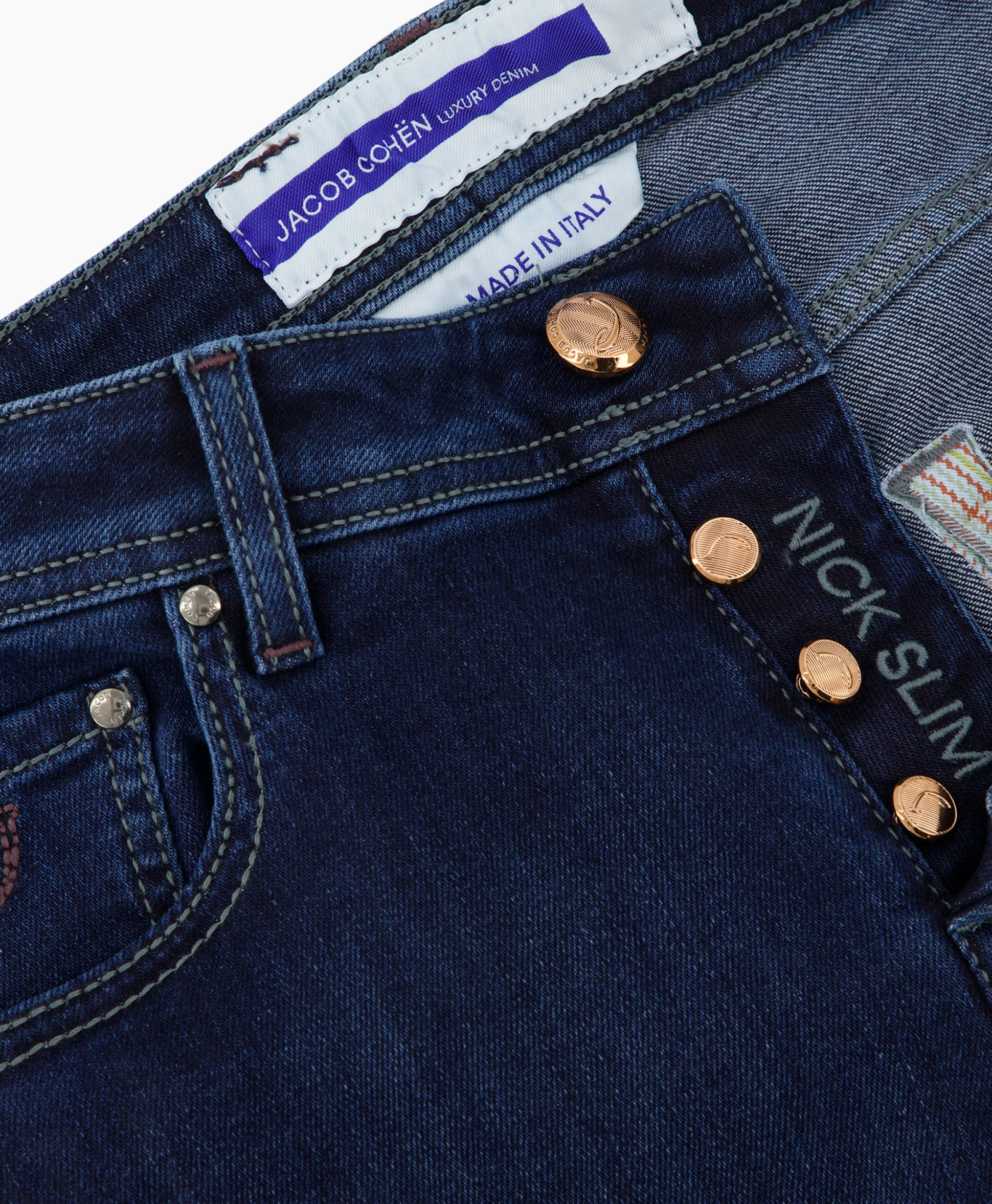 Jacob Cohen Jeans 5-Pocket Nick Slim Donker Blauw