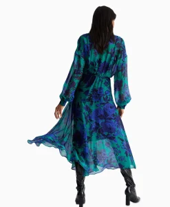 Liu Jo Maxi Jurk Scollo A V Blauw