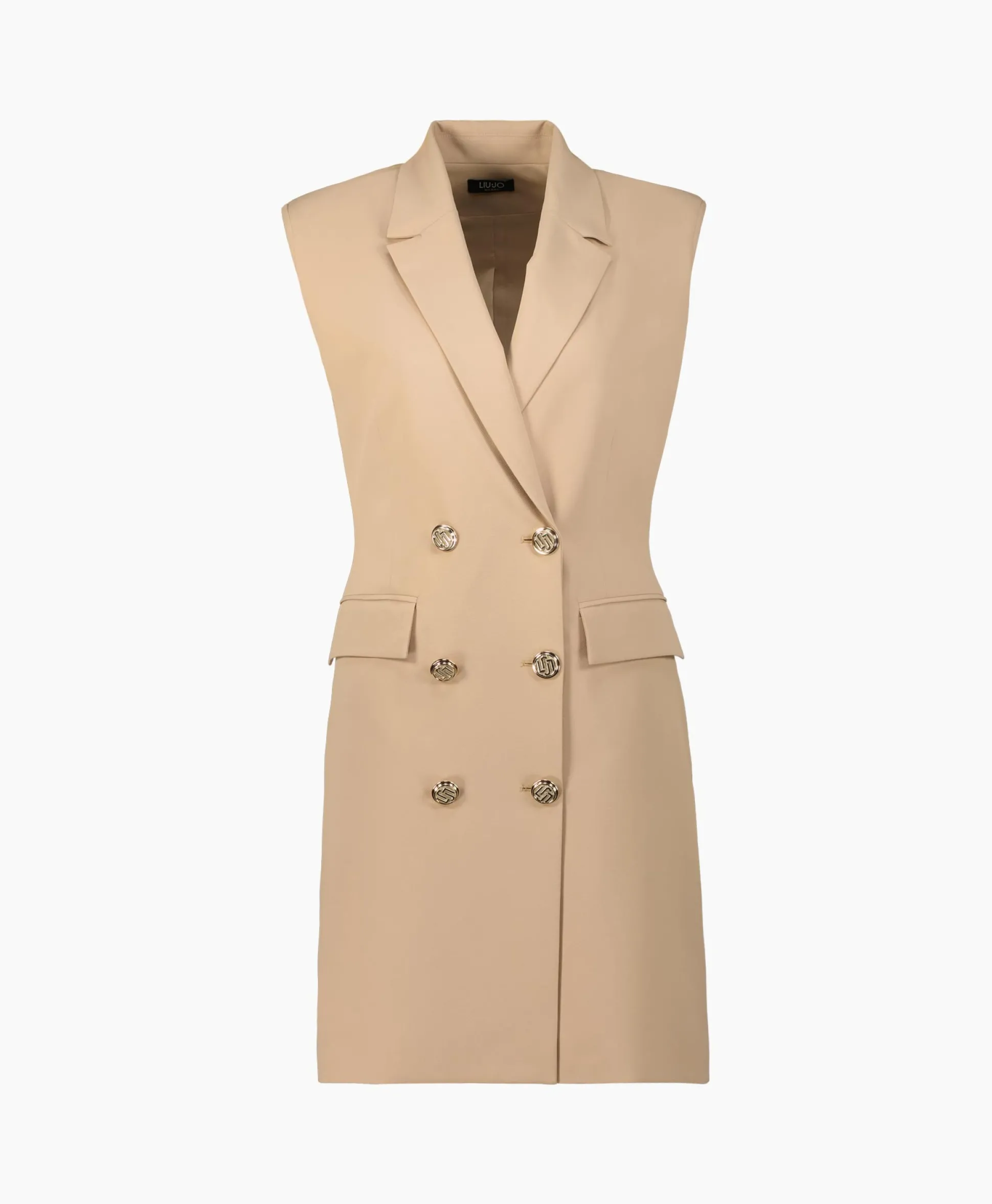 Liu Jo Mini Jurk Abito Robemanteau Beige