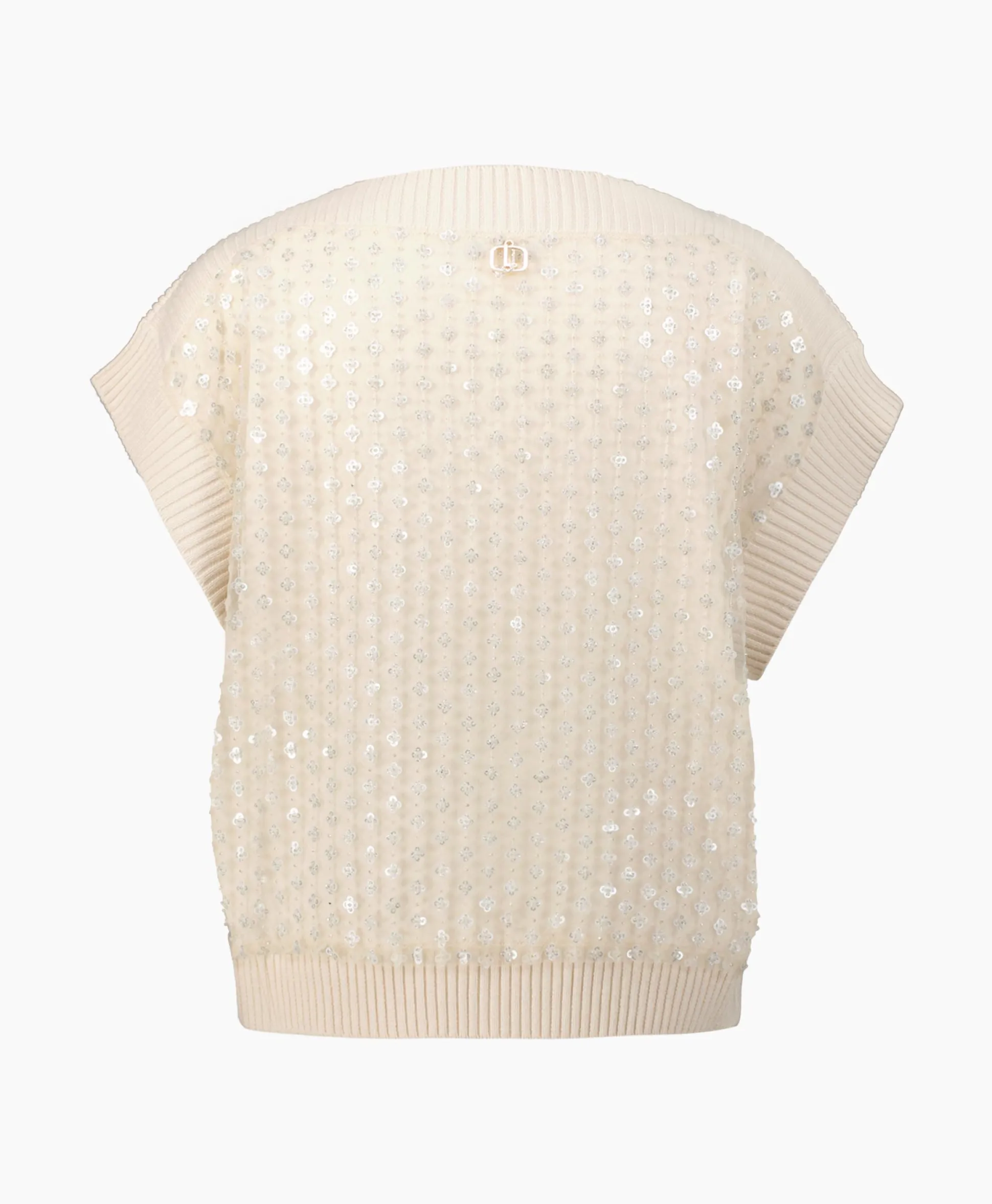 Liu Jo Spencer Maglia Chiusa M/C Ecru