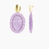 Lott. Gioielli Oorbellen Ce Si Filled Oval Double Paars