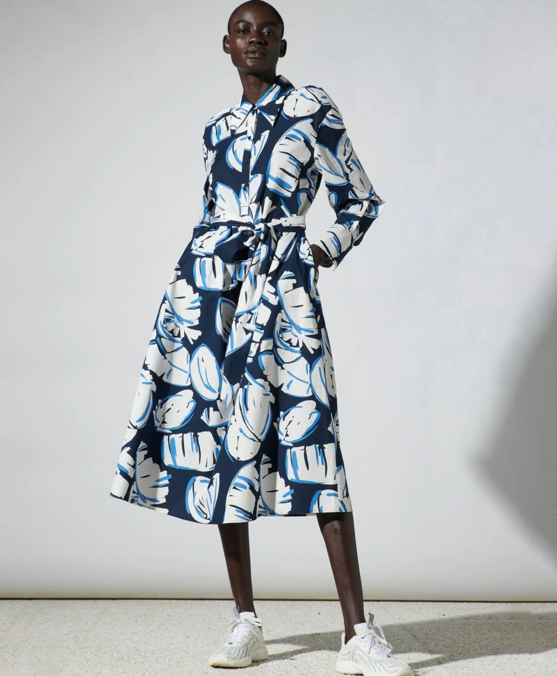 Luisa Cerano Midi Jurk 778366/3473-0 Blauw