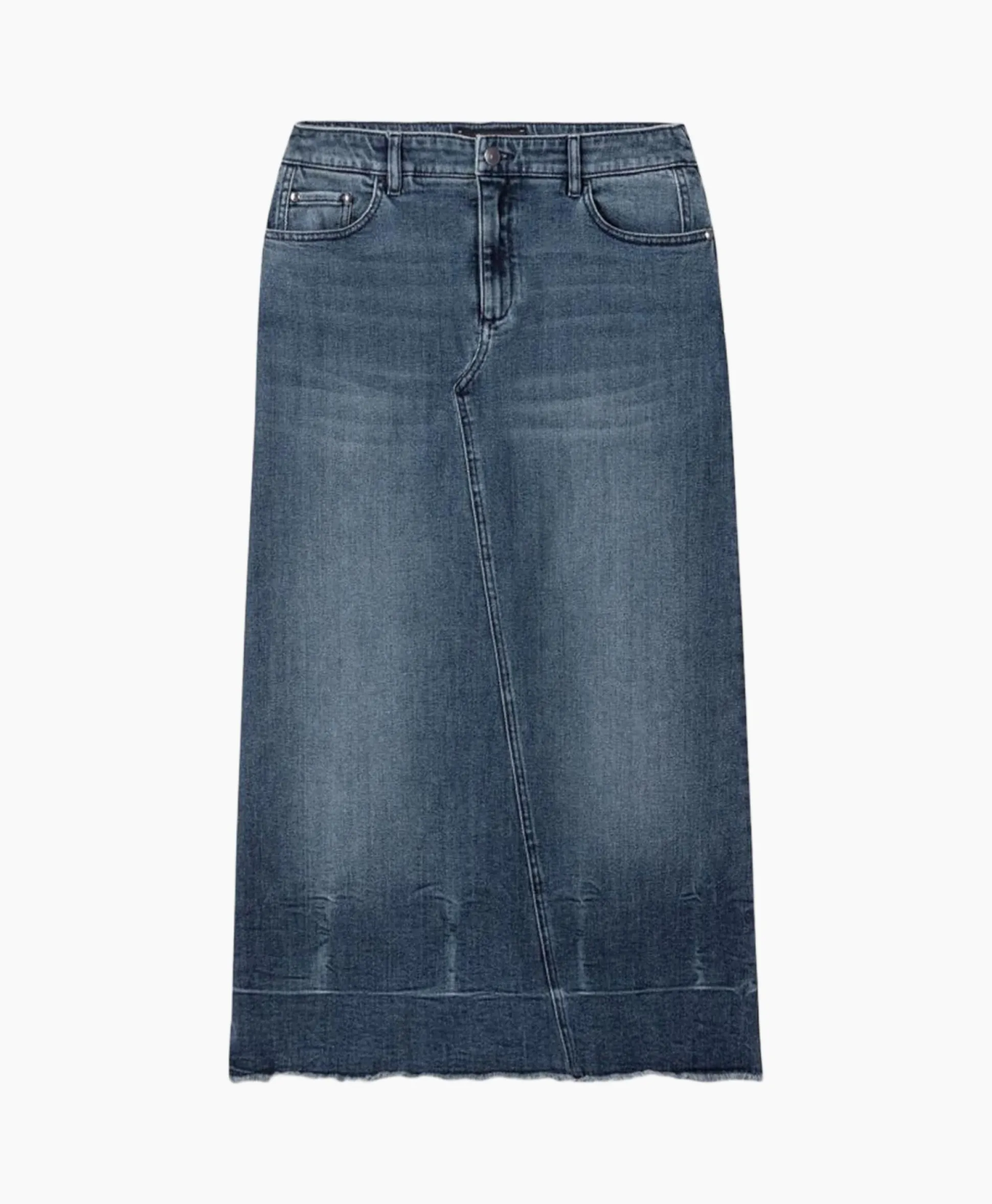 Luisa Cerano Midi Rok 598227/3388-0 Donker Blauw