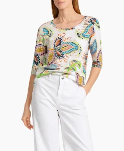 Marccain Collectie T-Shirt Wc 48.66 J47 Off White