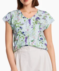 Marccain Collectie T-Shirt Wc 48.23 J19 Licht Blauw