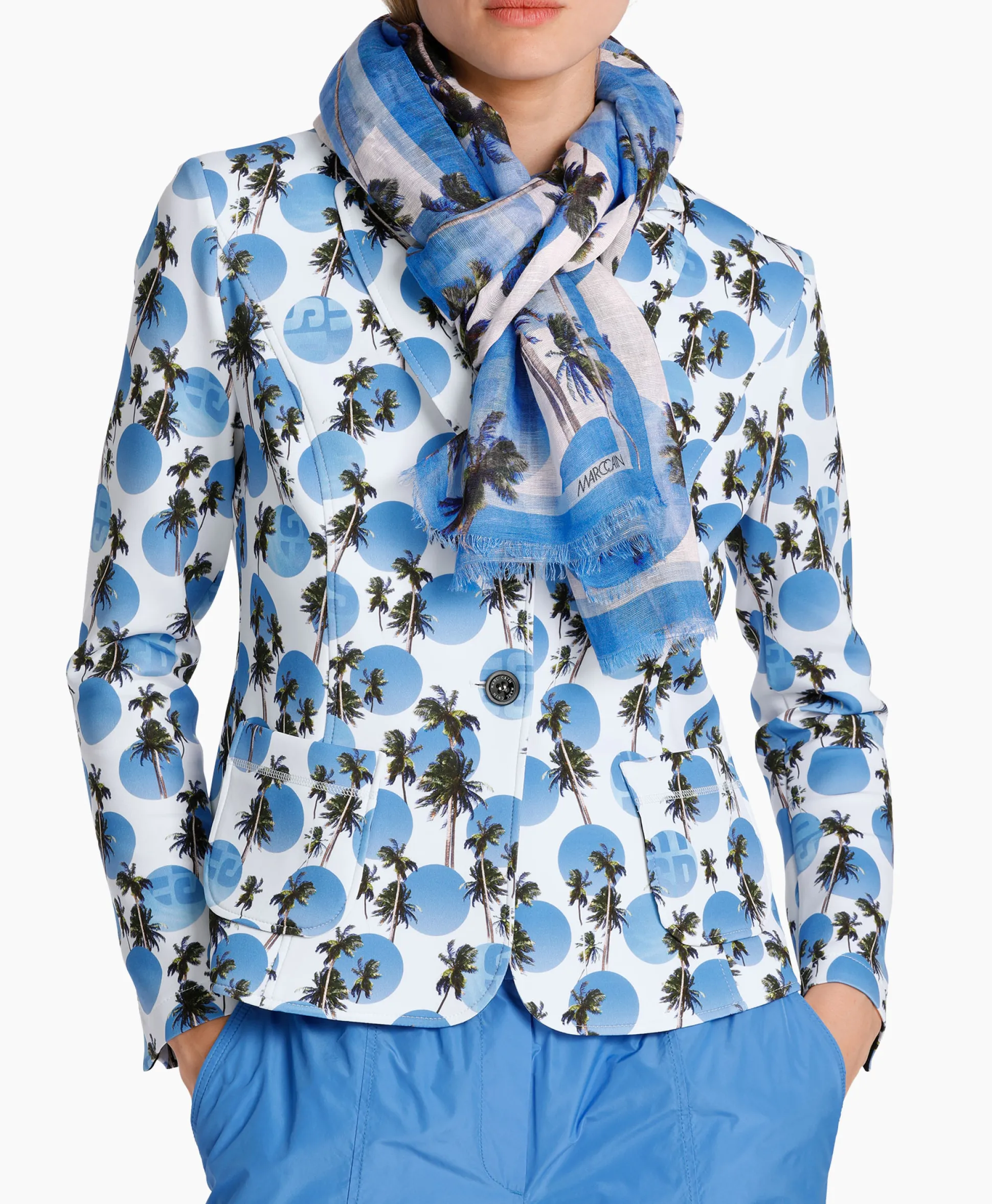 Marccain Sport Shawl Ws B4.07 Z27 Donker Blauw
