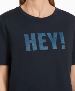 Marccain Sport T-Shirt Vs 48.20 J19 Midden Blauw
