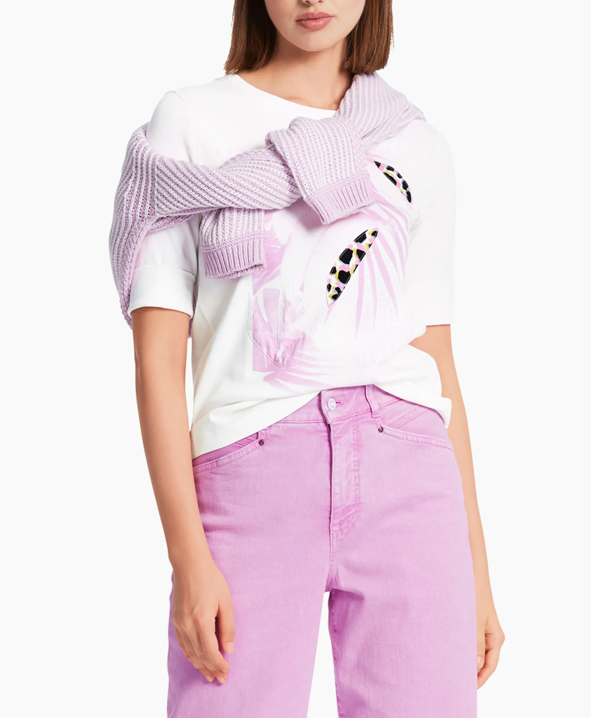 Marccain Sport T-Shirt Ws 48.28 J32 Off White