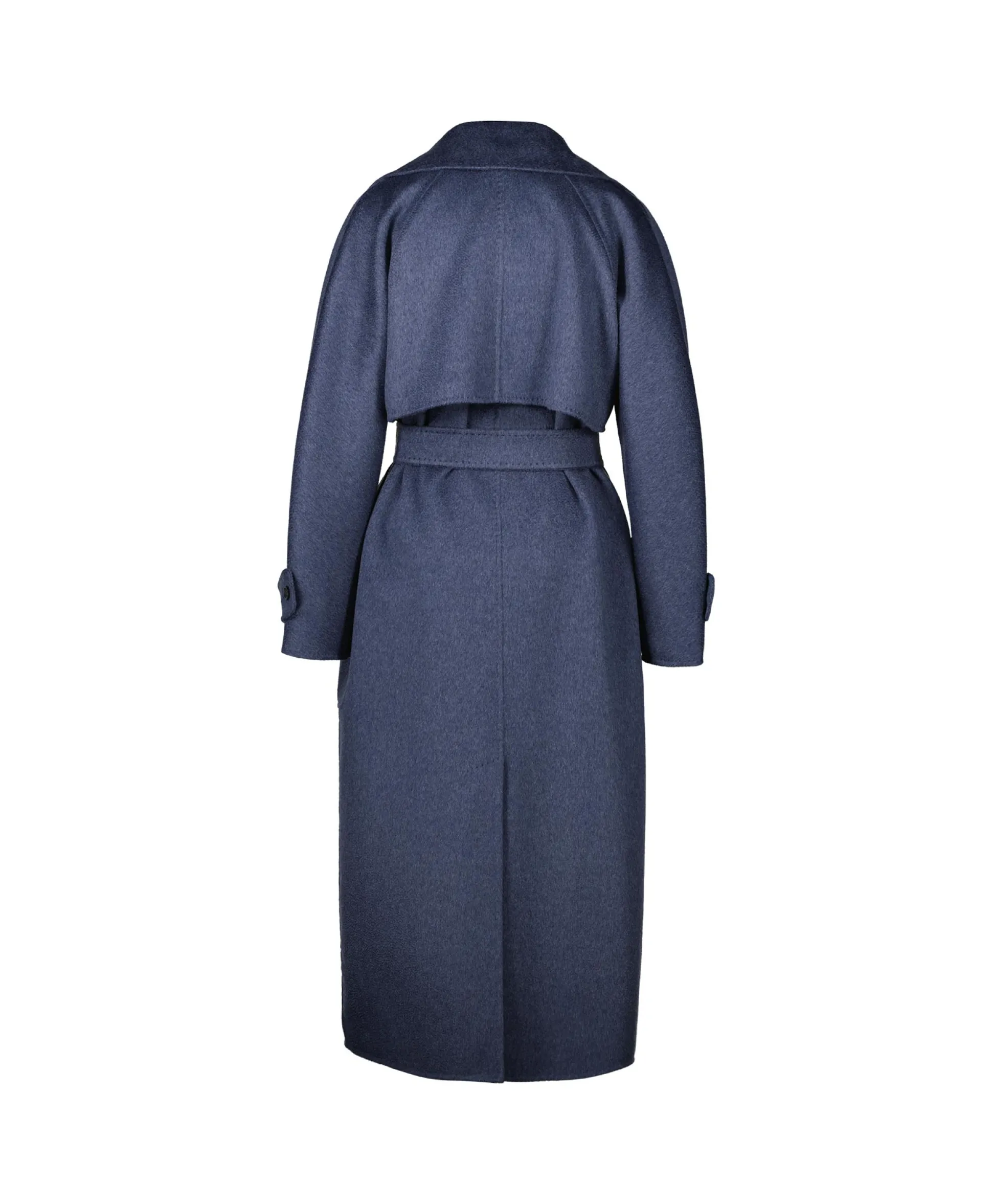 Maxmara Jas Mantel 100shmere Midden Blauw