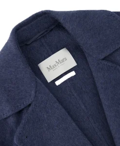 Maxmara Jas Mantel 100shmere Midden Blauw