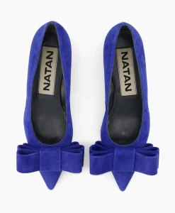 Natan Schoenen Ballerina Cam Electrico Leder Blauw