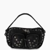 Nunoo Bags Crossbody Tas Helena Rivet Washed Black Zwart