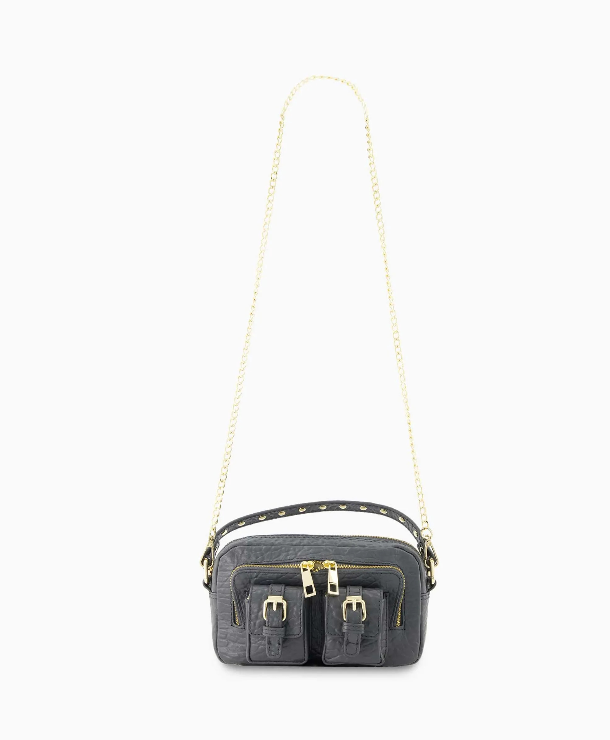 Nunoo Bags Schouder / Hand Tas Helena Buckle New Zealand Grijs